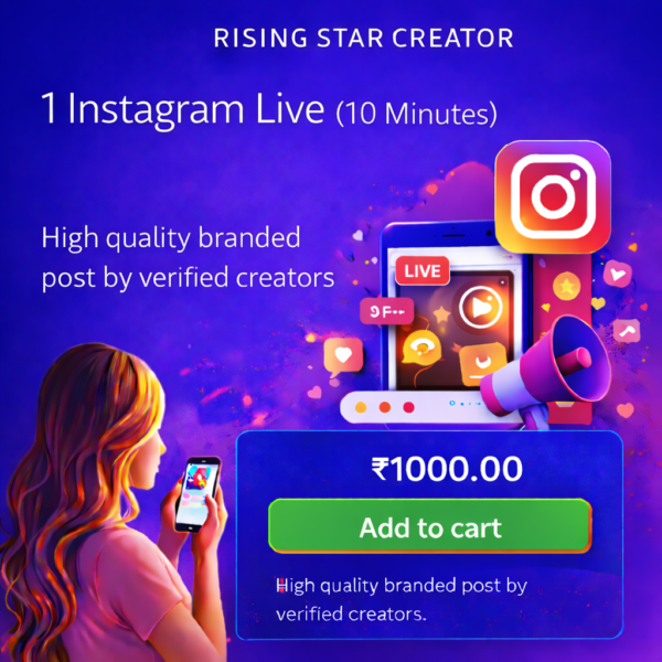 1 Instagram Live (10 Minutes) by Rising Star Creator ...