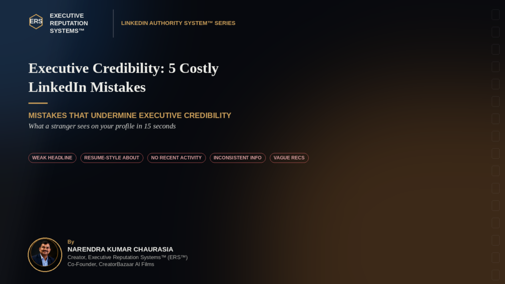 Executive Credibility - 5 LinkedIn profile mistakes leaders make