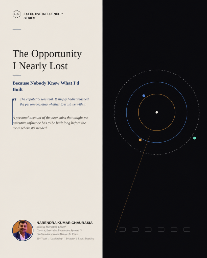 the opportunity nearly lost because nobody knew what was built