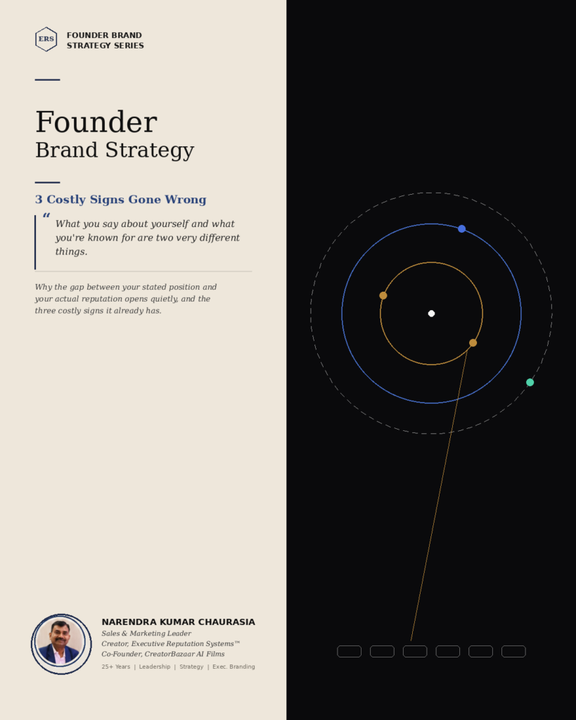 Founder Brand Strategy — 3 Costly Signs Gone Wrong, Founder Brand Strategy Series by Narendra Kumar Chaurasia