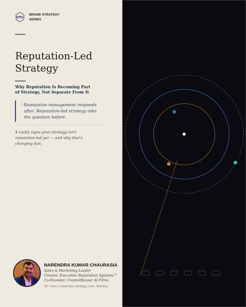 Reputation-Led Strategy — Why Reputation Is Becoming Part of Strategy | Brand Strategy Series by Narendra Kumar Chaurasia
