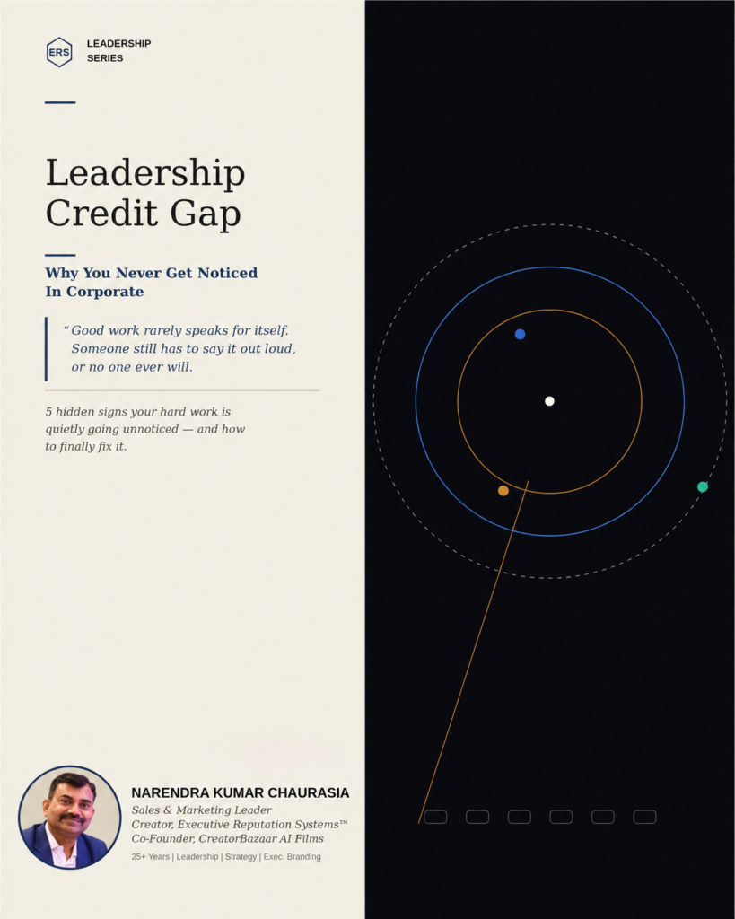 Leadership Credit Gap — Why You Never Get Noticed In Corporate | Leadership Series by Narendra Kumar Chaurasia